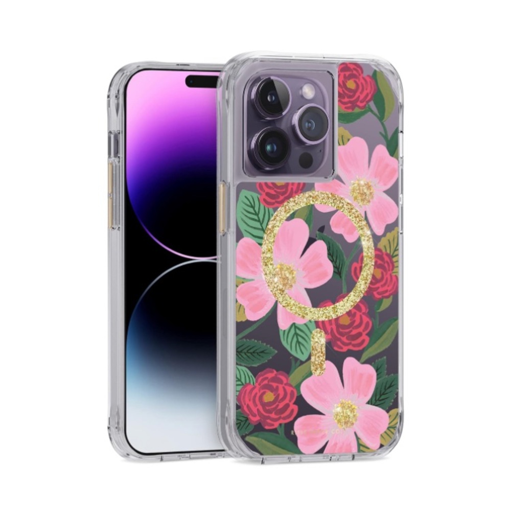 Case Mate Rifle Paper and Co Rose Garden Sparkly Case iPhone 14 Pro